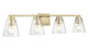 Millennium - 64004-MG - Four Light Vanity - Strayhan - Modern Gold