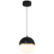 Access - 23946LEDD-BWA/WHT - LED Pendant - Unity - Black w/Antique Brushed Brass