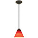 Access - 28004-1C-ORB/RED - One Light Pendant - Martini - Oil Rubbed Bronze