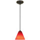 Martini One Light Pendant (28004-1C-ORB/RED)
