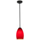 Champagne One Light Pendant (28012-1R-ORB/RED)