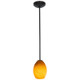 Brandy FireBird One Light Pendant (28023-1R-ORB/AMBFB)