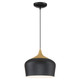 Access - 52057LEDDLP-BL/WGN - LED Pendant - Blend - Black w/Wood Grain