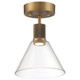 Access - 63146LEDD-ABB/CLR - LED Semi-Flush Mount - Port Nine Martini - Antique Brushed Brass
