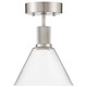 Port Nine Martini LED Semi-Flush Mount (63146LEDD-BS/CLR)