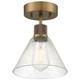 Access - 63146LEDDLP-ABB/SDG - LED Semi Flush Mount - Port Nine Martini - Antique Brushed Brass