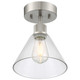 Port Nine Martini LED Semi Flush Mount (63146LEDDLP-BS/CLR)