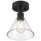 Port Nine Martini LED Semi Flush Mount (63146LEDDLP-MBL/CLR)