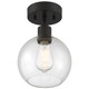 Port Nine Burgundy LED Semi Flush Mount (63148LEDDLP-MBL/CLR)