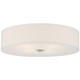 Access - 64064LEDDLP-BS/WH - LED Flush Mount - Mid Town - Brushed Steel