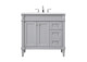 Elegant Lighting - VF31836GR - Single Bathroom Vanity - Bennett - grey
