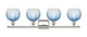 Ballston Four Light Bath Vanity (516-4W-PN-G483-8SB)