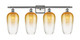 Innovations - 516-4W-SN-G484-7AM - Four Light Bath Vanity - Ballston - Brushed Satin Nickel