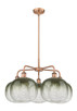 Innovations - 516-5CR-AC-G481-10SL - Five Light Chandelier - Ballston - Antique Copper