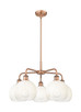Innovations - 516-5CR-AC-G483-8OP - Five Light Chandelier - Ballston - Antique Copper