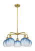 Innovations - 516-5CR-BB-G483-8SB - Five Light Chandelier - Ballston - Brushed Brass