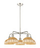 Innovations - 516-5CR-PN-NBD2-9-NAT - Five Light Chandelier - Ballston - Polished Nickel