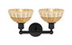 Edison Two Light Bath Vanity (616-2W-BK-NBD2-75-NAT)