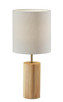 Adesso Home - 1507-12 - Table Lamp - Dean - Natural Oak Wood W. Antique Brass