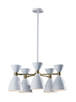 Adesso Home - 4280-02 - Five Light Chandelier - Oscar - White W. Antique Brass