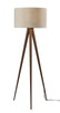 Adesso Home - 6424-15 - Floor Lamp - Director - Metal W. Rosewood Veneer