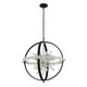 Allegri - 033651-050-FR001 - Ten Light Pendant - Angelo - Matte Black W/ Polished Silver