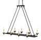 Currey and Company - 9816 - Eight Light Chandelier - Houndslow Black Rectangular Chandelier - Satin Black