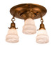 Meyda Tiffany - 255388 - Three Light Flushmount - Revival Garland - Brushed Brass
