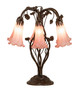 Meyda Tiffany - 255804 - Six Light Table Lamp - Pink - Mahogany Bronze