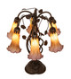 Amber/Purple Six Light Table Lamp (255810)