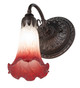 Pink/White One Light Wall Sconce (261098)