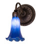 Meyda Tiffany - 261102 - One Light Wall Sconce - Blue - Mahogany Bronze