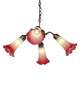 Seafoam/Cranberry Four Light Fan Light (261501)