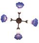 Blue/White Four Light Fan Light (261522)