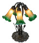 Amber/Green Five Light Table Lamp (262215)