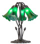Meyda Tiffany - 262219 - Five Light Table Lamp - Green - Mahogany Bronze