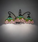 Tiffany Cabbage Rose Three Light Wall Sconce (263239)