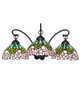 Tiffany Cabbage Rose Three Light Wall Sconce (263239)