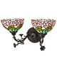 Tiffany Cabbage Rose Two Light Wall Sconce (263351)