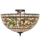 Tiffany Turning Leaf Three Light Semi-Flushmount (264513)