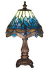 Meyda Tiffany - 26597 - One Light Mini Lamp - Tiffany Hanginghead Dragonfly - Blue/Green Lt Blue Green