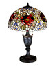 Meyda Tiffany - 26674 - Two Light Table Lamp - Renaissance Rose - Beige Burgundy Ca