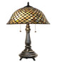 Tiffany Fishscale Two Light Table Lamp (268098)