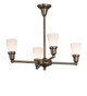 Meyda Tiffany - 268813 - Four Light Chandelier - Revival Oyster Bay - Antique Brass