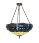 Meyda Tiffany - 269544 - Three Light Semi-Flushmount - Tiffany Hanginghead Dragonfly - Mahogany Bronze