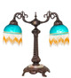 Meyda Tiffany - 271970 - Two Light Table Lamp - Roussillon - Mahogany Bronze