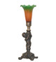 Amber/Green Tiffany Pond Lily One Light Mini Lamp (273018)
