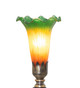 Amber/Green Tiffany Pond Lily One Light Mini Lamp (273018)