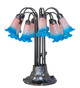 Pink/Blue Tiffany Pond Lily 12 Light Table Lamp (273109)