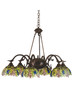 Meyda Tiffany - 27397 - Six Light Chandelier - Tiffany Honey Locust - Craftsman Brown